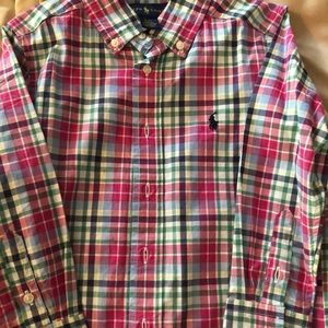 Boys long sleeve button down polo